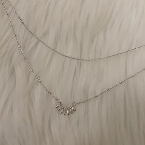 Silver layer necklace